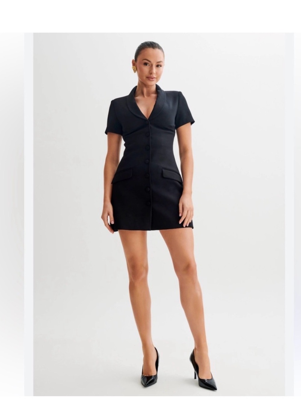 Meshki Black Tailored Mini Dress